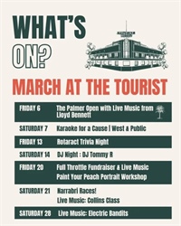 What is on at the Tourist for March